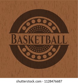 Basketball wood emblem. Vintage.