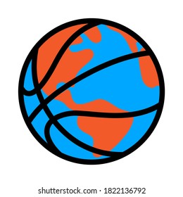 Basketball world vector illustration isolated on white background 