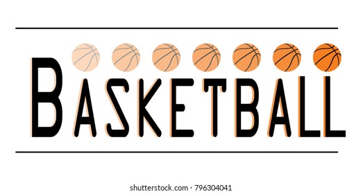 Basketball writing logo