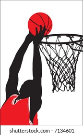 basketballer, silhouette