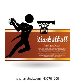 Basketballl design. sport icon. White background , vector