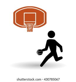 Basketballl design. sport icon. White background , vector
