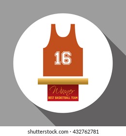 Basketballl design. sport icon. White background , vector