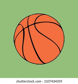 ilustración plana vectorial de baloncesto