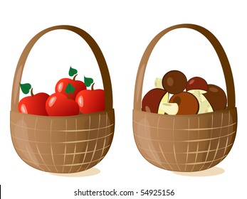 baskets filled