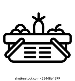 Icono de la cesta o ilustración del logotipo estilo negro