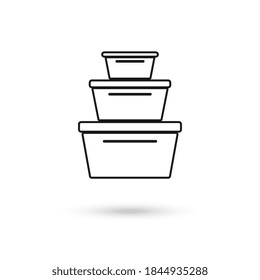 Baskets vector illustration flat design, cleaning or washing service concept.