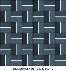 Basketweave brick vector pattern. Brick pattern. Grey tone brick pattern. Seamless geometric pattern for wrapping paper, backdrop, background, wallpaper.