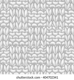 Basketweave Stitch. Seamless knitting pattern. Vector high detailed stitches. Boundless background can be used for web page backgrounds, wallpapers, wrapping papers and invitations.