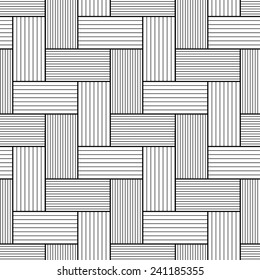Basketwork Drawing. Easy to change color. Seamless pattern. EPS 10. Mask was used.