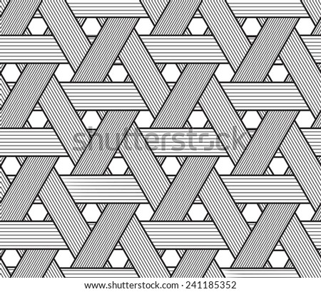 basketwork drawing only black