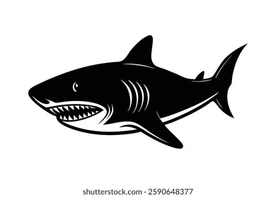Basking Shark Silhouette Vector Design