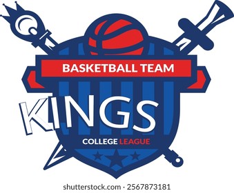basktet team logo design with basktet ball