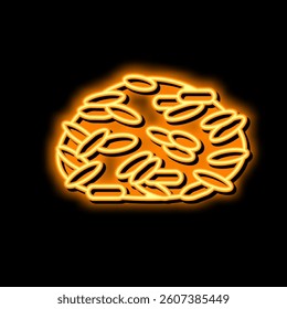 basmati rice neon light sign vector. basmati rice illustration