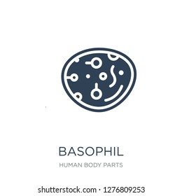basophil icon vector on white background, basophil trendy filled icons from Human body parts collection, basophil vector illustration