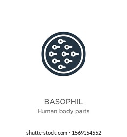 Basophil icon vector. Trendy flat basophil icon from human body parts collection isolated on white background. Vector illustration can be used for web and mobile graphic design, logo, eps10