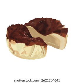 Comida de sobremesa basca cheesecake hall