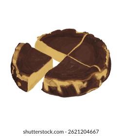 Comida de sobremesa basca cheesecake hall