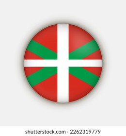Basque Country flag, autonomous community of Spain. Vector illustration.