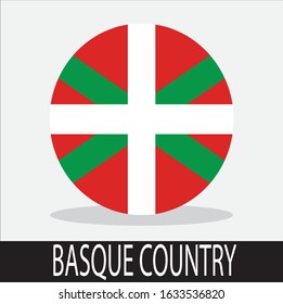 Basque country flag icon with a white background