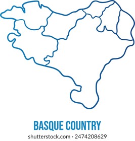 Der Baskische Country (Großregion) mit Provinzgrenzen vereinfachte Karte
