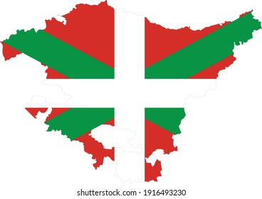 Baskenland-Silouette und Flagge