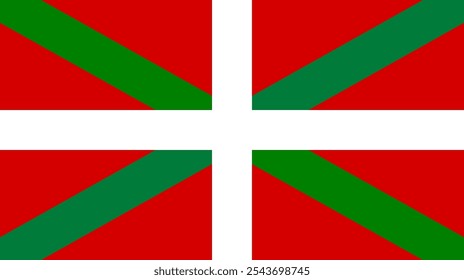 A bandeira do País Basco, Ikurriña, simboliza o seu rico patrimônio cultural e história. Esta região autônoma espanhola é conhecida por suas tradições únicas e paisagens cênicas