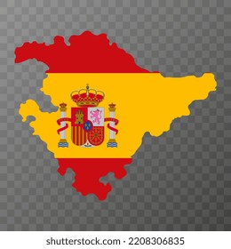 Basque map, Spain region. Vector illustration.