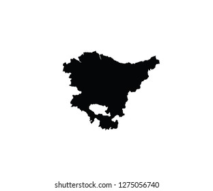 Basque outline map country shape Spain 