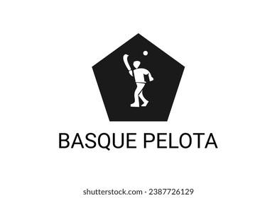 basque pelota vector line icon. playing basque pelota. sport  pictogram illustration.