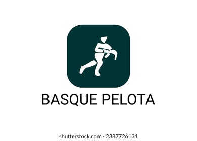 basque pelota vector line icon. playing basque pelota. sport  pictogram illustration.