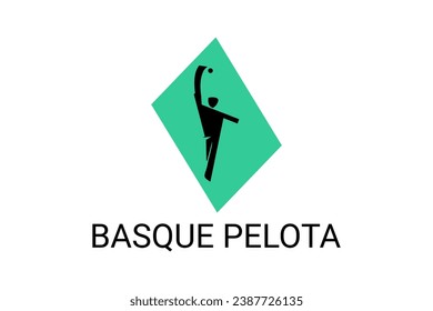 basque pelota vector line icon. playing basque pelota. sport  pictogram illustration.