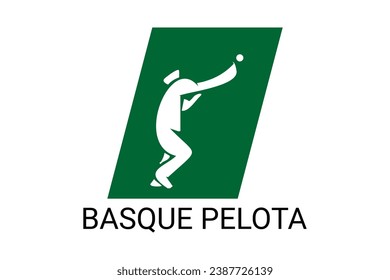 basque pelota vector line icon. playing basque pelota. sport  pictogram illustration.