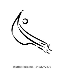 basque pelota vector line icon. playing basque pelota. sport pictogram illustration.