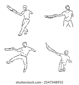 basque pelota vector line icon. playing basque pelota. sport pictogram illustration.