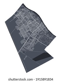 Basra Map Detailed Vector Map Basra Stock Vector (Royalty Free ...