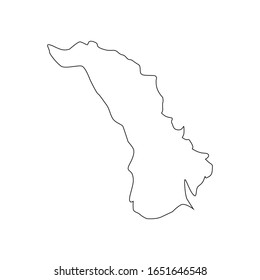 Basrarabia region map in country of Romania