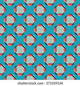 Bas-relief, optical illusion. Colorful endless texture with shadow. Architectural background. Geometric vector pattern for website, corporate style, party invitation, wallpaper, interior design