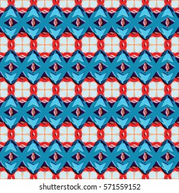 Bas-relief, optical illusion. Colorful endless texture with shadow. Architectural background. Geometric vector pattern for website, corporate style, party invitation, wallpaper, interior design