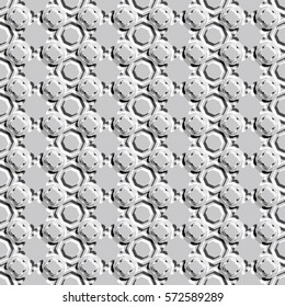 Bas-relief optical illusion. Endless texture with shadow. Geometric vector pattern for website, corporate style, party invitation, wallpaper, interior design