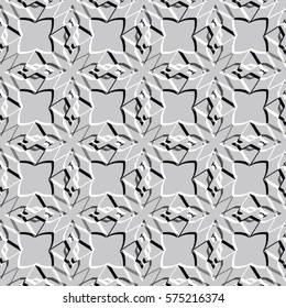 Bas-relief optical illusion. Endless texture with shadow. Geometric vector pattern for website, corporate style, party invitation, wallpaper, interior design
