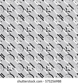 Bas-relief optical illusion. Endless texture with shadow. Geometric vector pattern for website, corporate style, party invitation, wallpaper, interior design