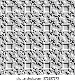 Bas-relief optical illusion. Endless texture with shadow. Geometric vector pattern for website, corporate style, party invitation, wallpaper, interior design