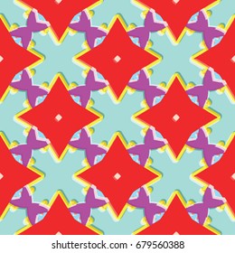 Bas-relief optical illusion. Seamless texture in grayscale color with shadow. Geometric vector pattern for website, corporate style, party invitation, wallpaper, interior design