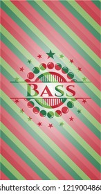 Bass  christmas badge.