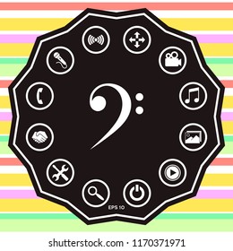 Bass clef icon