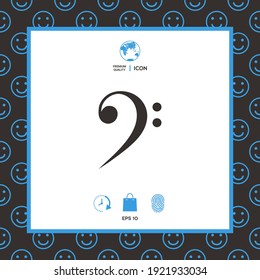 Bass clef icon. Element for your design