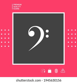 Bass clef icon. Element for your design