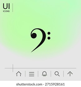 Bassschlüssel-Symbol. Element für Ihr Design