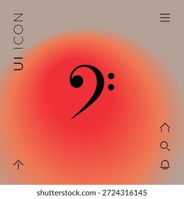 Bassschlüssel-Symbol. Element für Ihr Design